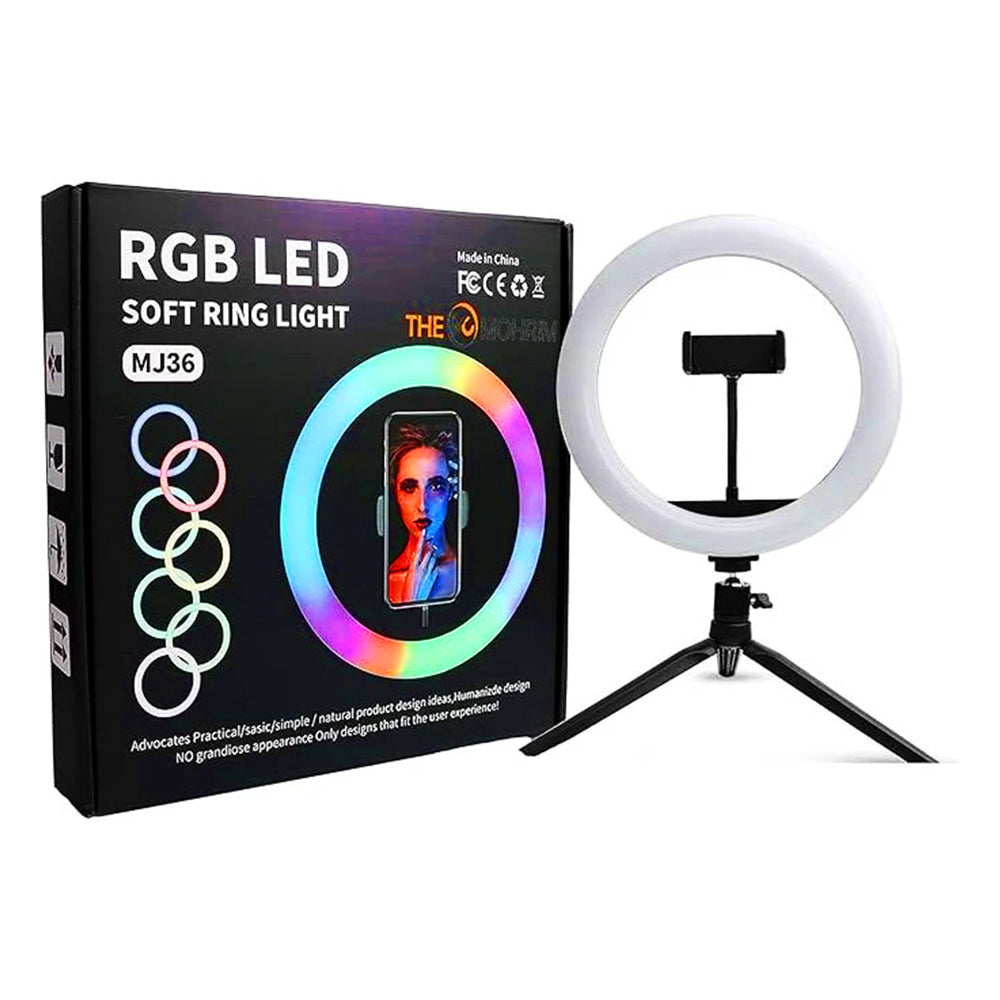 MJ26 10 Inch RGB Led Ring Light With PHONE HOLDER