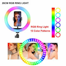 MJ26 10 Inch RGB Led Ring Light With PHONE HOLDER